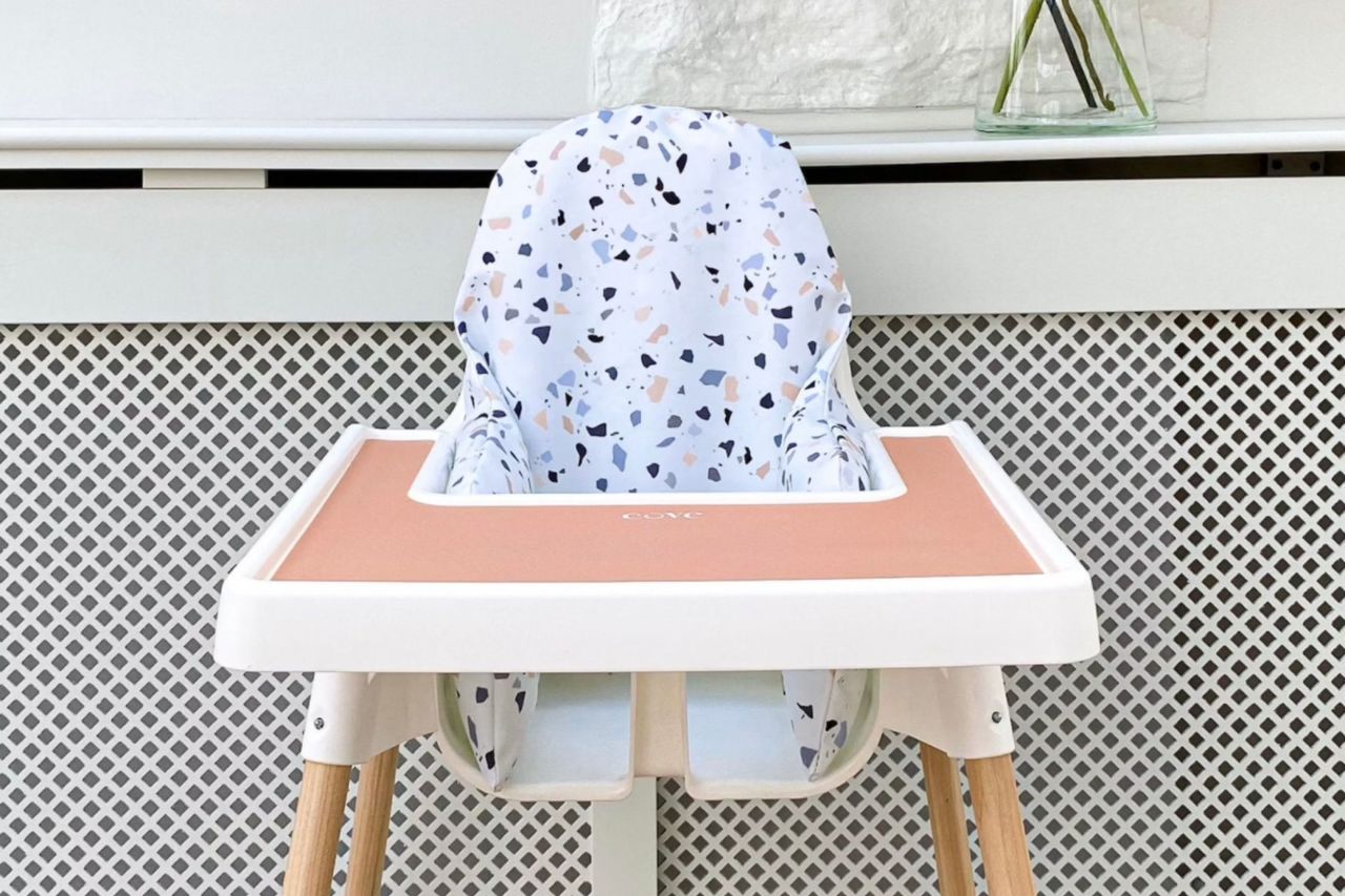 Wipeable Cushion for the Antilop IKEA Highchair - Terrazzo