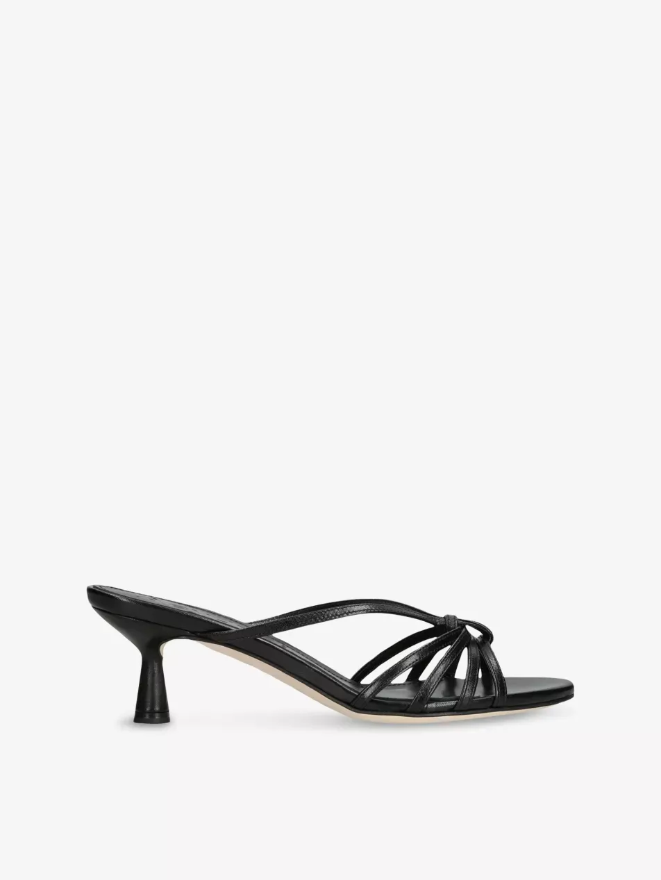 Abby Leather Heeled Mules