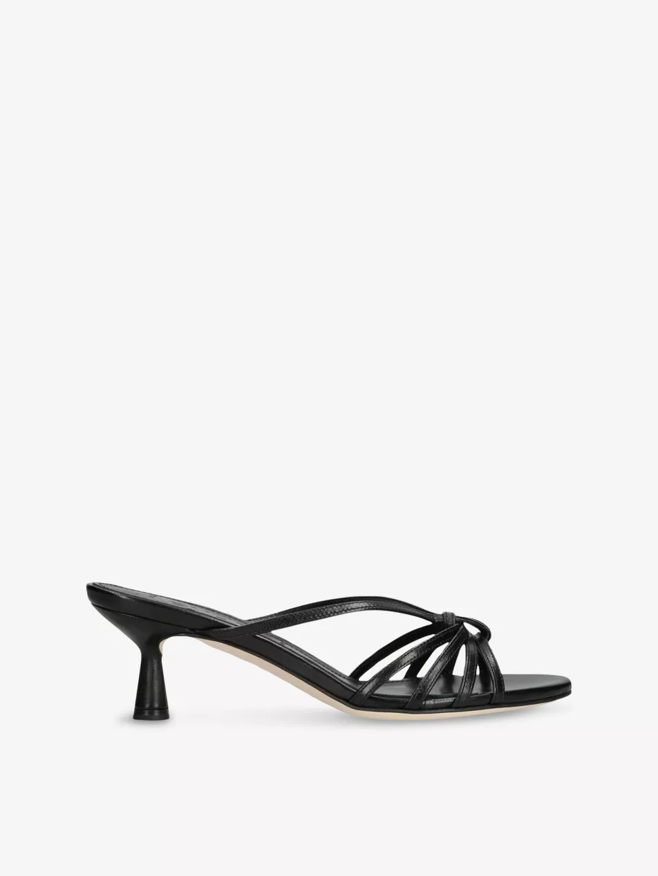 Abby Leather Heeled Mules