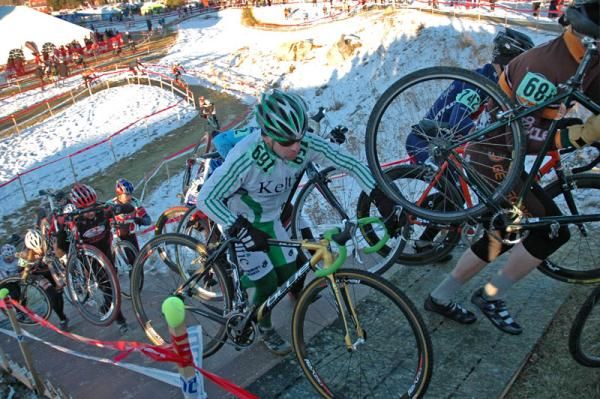 Jay Mongillo (Keltic Cycling) in the middle of the 160-man horde.