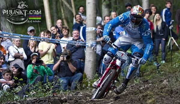 Steve Peat is about to crash.