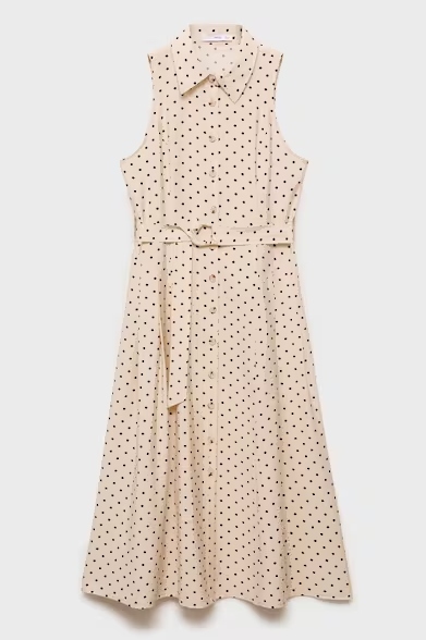 Mango, Polka Dot Shirt Dress 