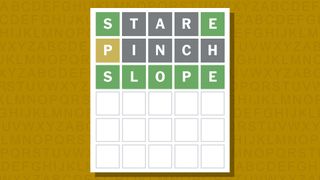 Wordle answer for game 917 on a yellow background