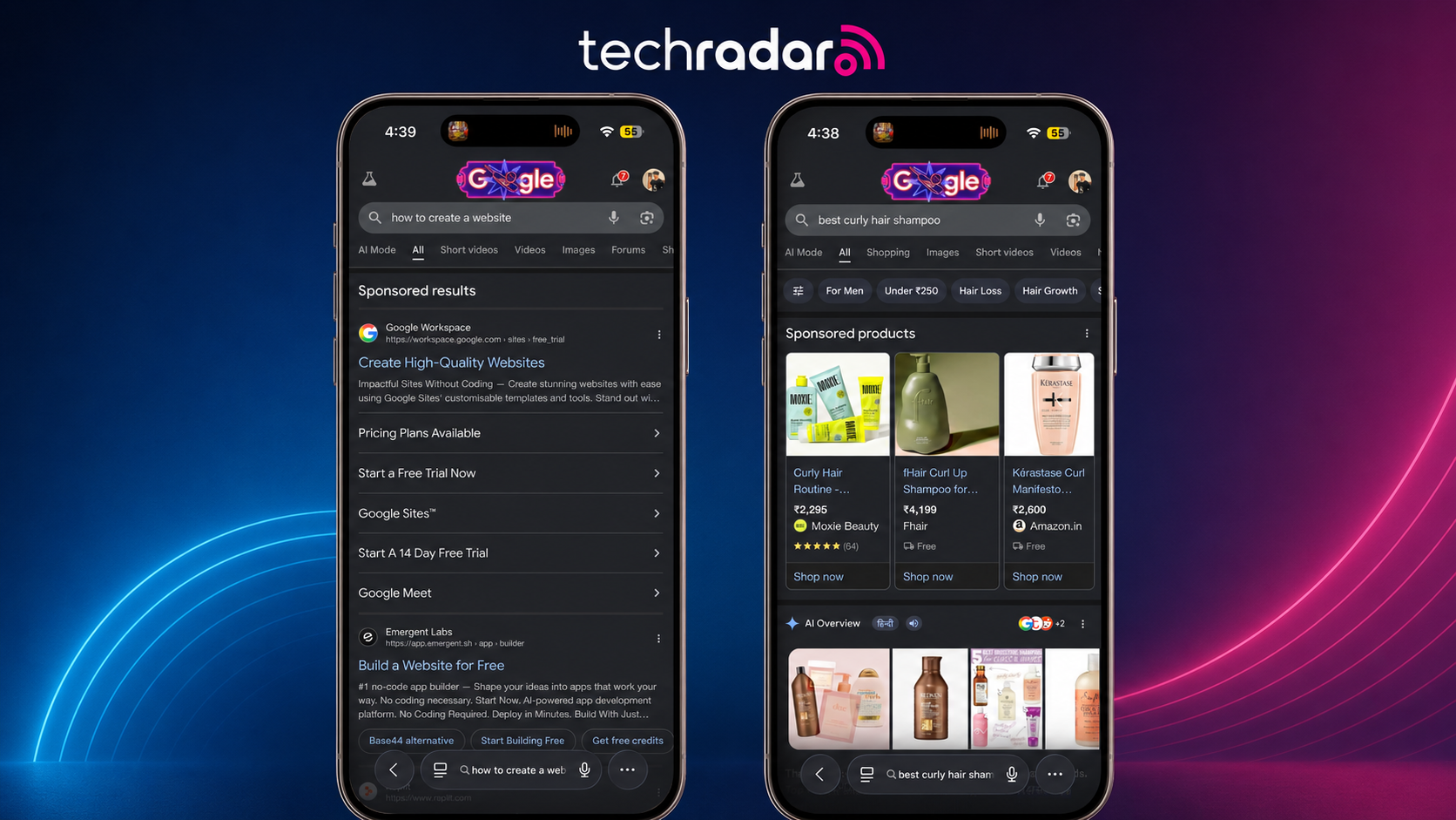 Google mobile serp ads