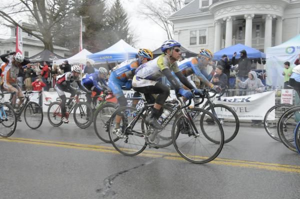 Fabio Calabria (Team Type 1) crosses the Start/Finish in Cambridge, NY to start lap two