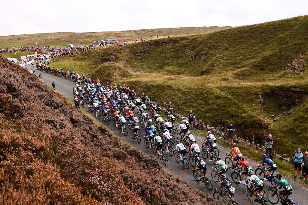 Picture by SWpix.com - 09/09/2021 - Cycling - AJ Bell Tour of Britain Stage 5 - Alderley Park to Warrington, England - The AJ Bell Tour of Britain Peloton