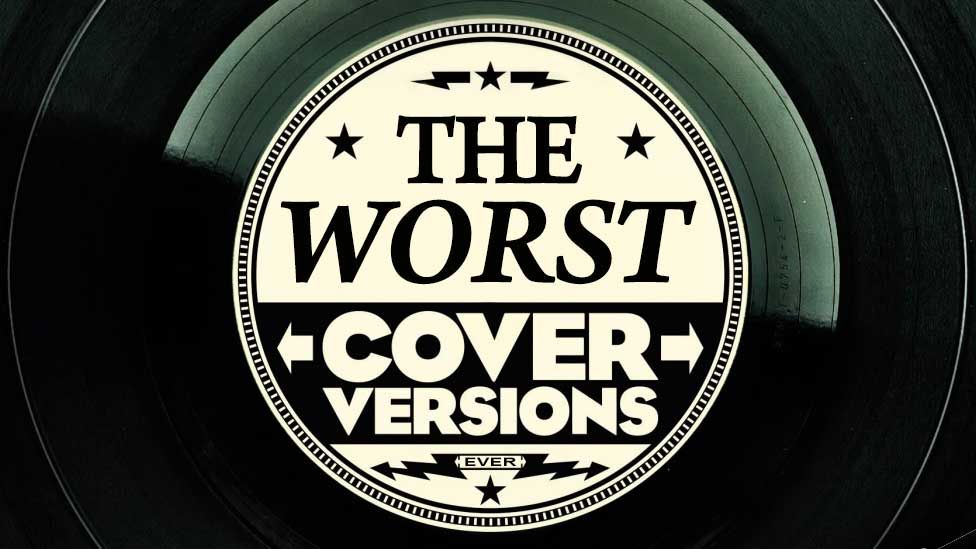 The worst cover versions ever - writing on a graphic image of a vinyl record