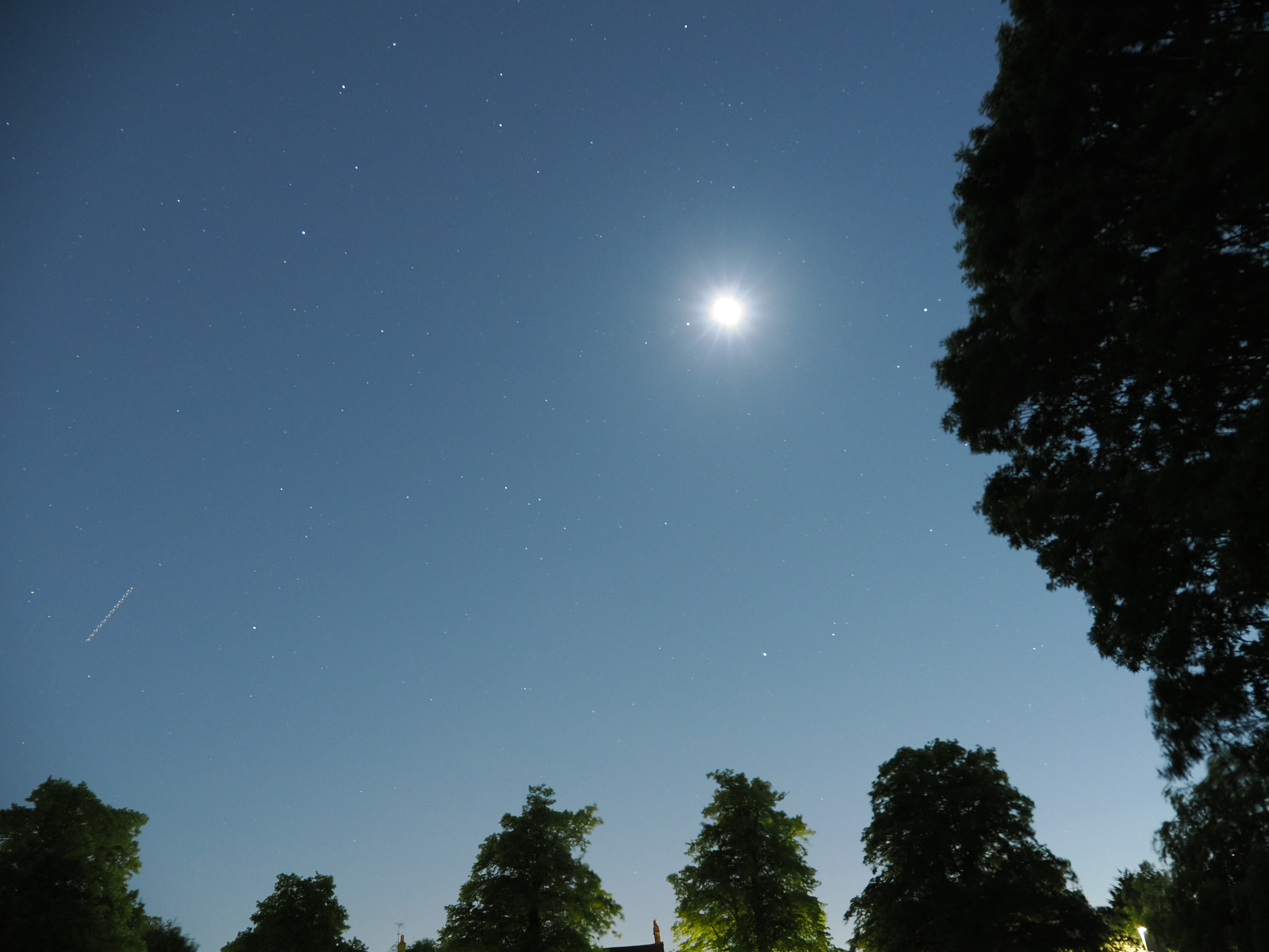Picture of the moon and stars taken on the OM System OM-3.