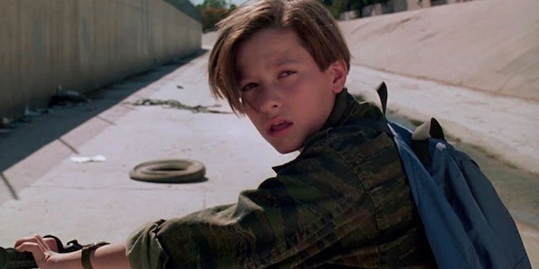 John Connor on his bike in Terminator 2