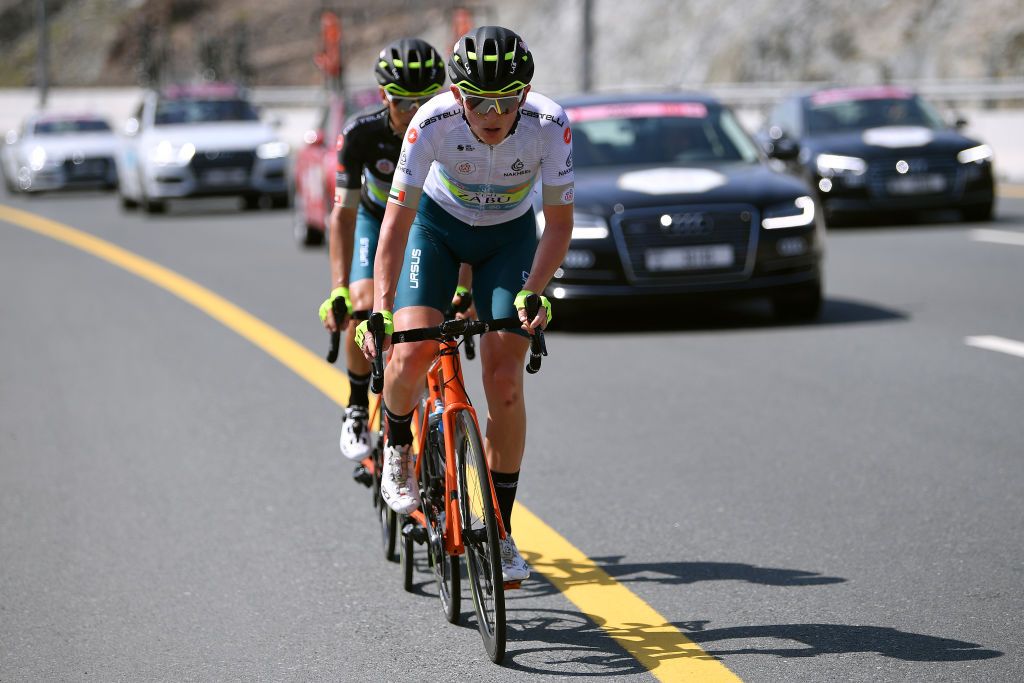 The two breakaway riders