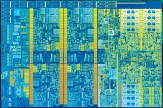 The right third of the CPU die in Kaby Lake is mostly graphics and multimedia functions.