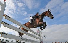 Kitty King riding CEYLOR L A N, during the Showjumping phase of The Blenheim Palace International Horse Trials near Woodstock in Oxfordshire, UK, on 20th September 2015