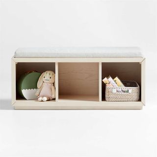 shelf with bench on top