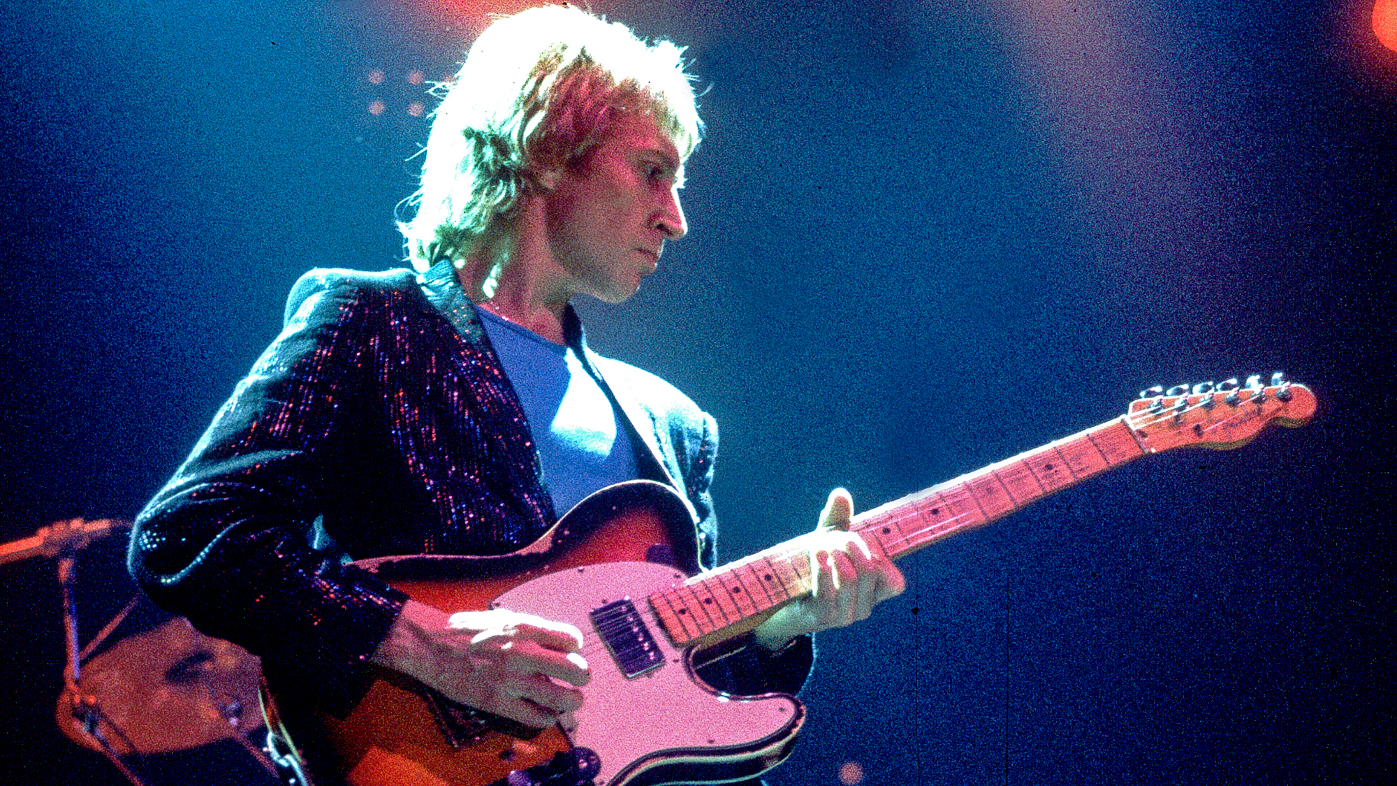Guitarist Andy Summers of The Police performs on stage at the Rosemont Horizon in Rosemont, Illinois, February 1, 1982. 
