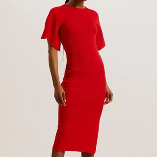 Ted Baker Fluted Sleeve Dress