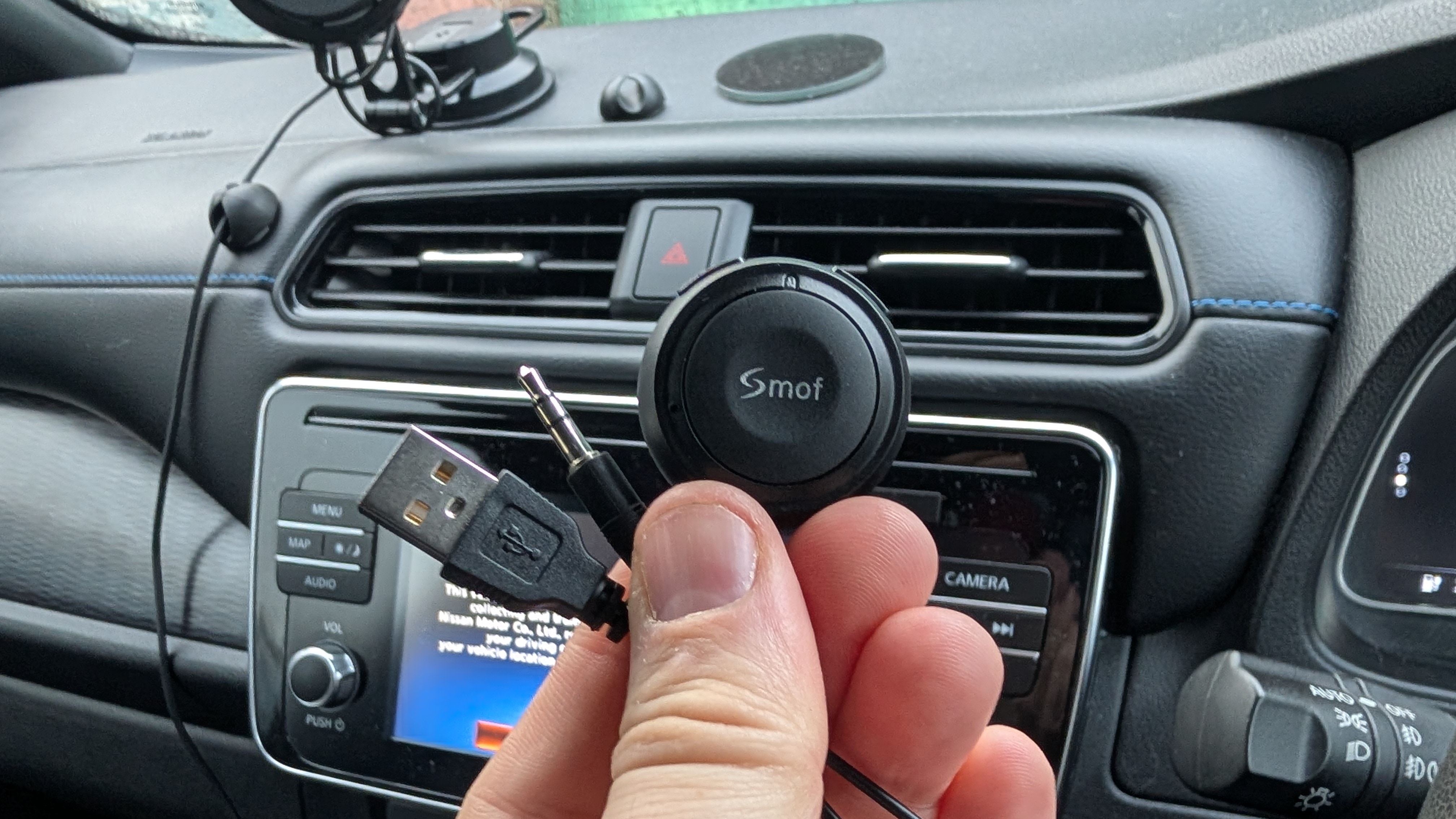 bluetooth car adapters inside nissan leaf