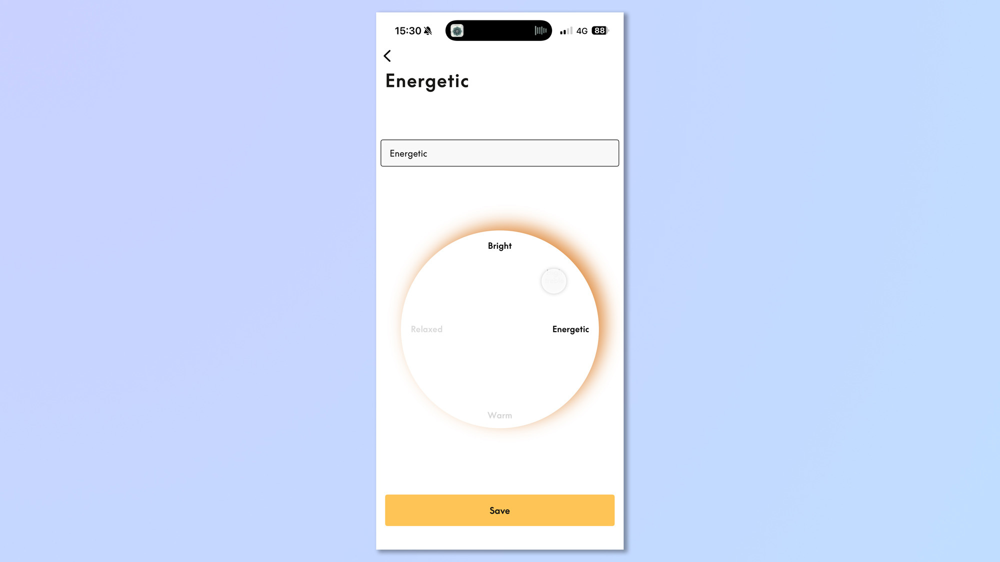 A screenshot of the B&amp;amp;O app