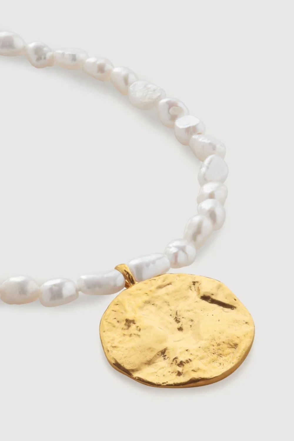 Capri Keshi Pearl Disc Necklace