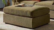 Deep green ottoman with storage