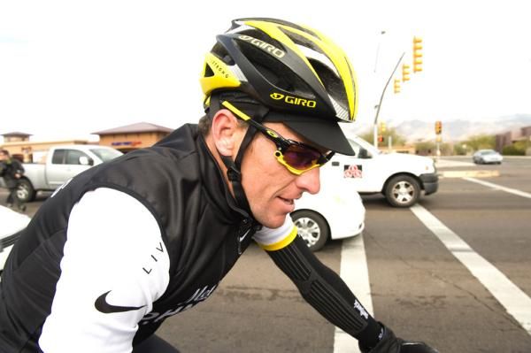 Lance Armstrong during the RadioShack training ride.