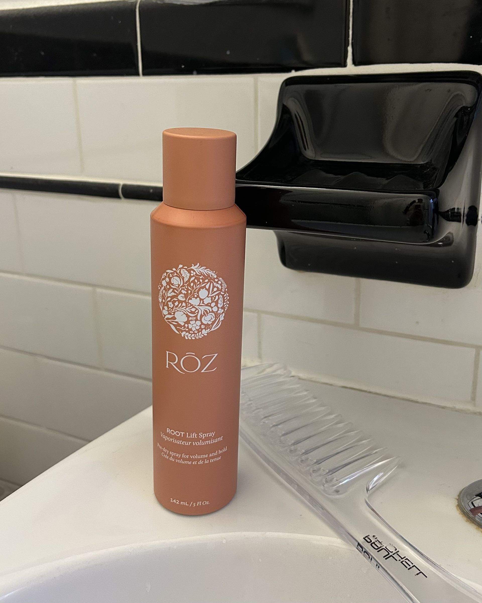 An image of the Roz Hair Root Lift Spray by Alyssa Brascia.