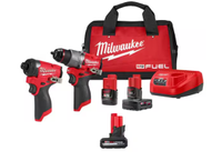 Milwaukee M12 Cordless Hammer Drill/Impact Driver Combo Kit