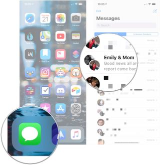 How to make group FaceTime calls: Open Messages, tap a group Message