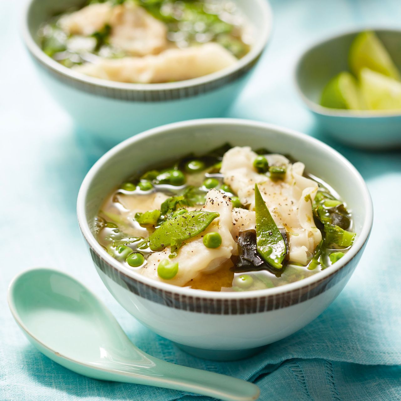 Miso with Prawn Dumplings