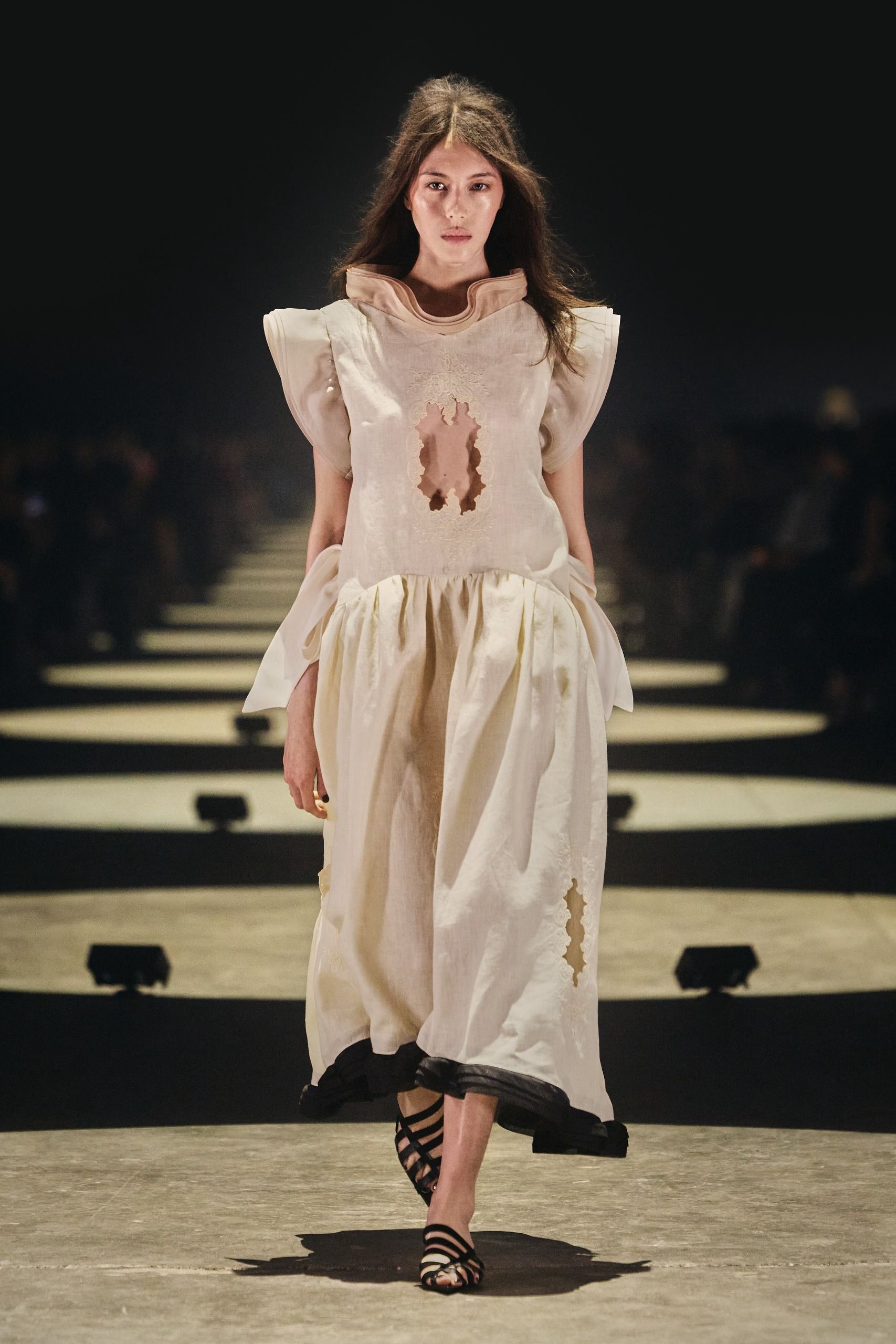 Khaite S/S 27 runway, romantic ruffles trend