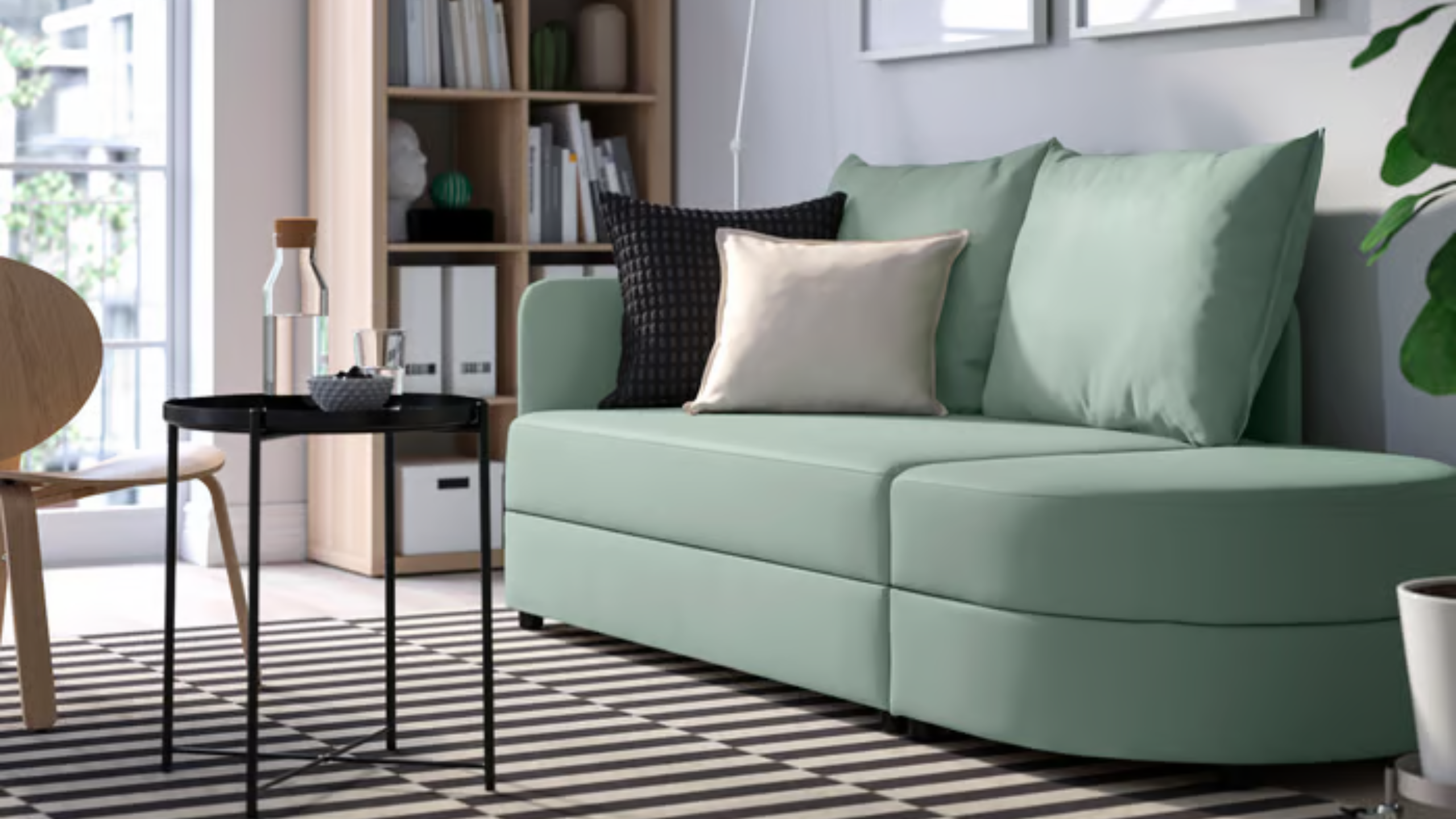 IKEA’s New Sleeper Sofa Lets You Wipe Away Spills and Stow Away Clutter – Even Y...