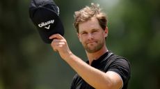 Thomas Detry of Belgium acknowledges the crowd on the ninth green during the second round of the 124th U.S. Open at Pinehurst Resort on June 14, 2024 in Pinehurst, North Carolina.