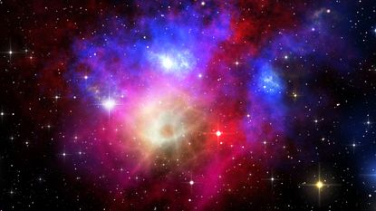 Nebulas and stars cosmic background, beautiful picture of the universe with galaxies