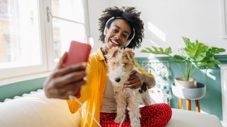 Woman and dog