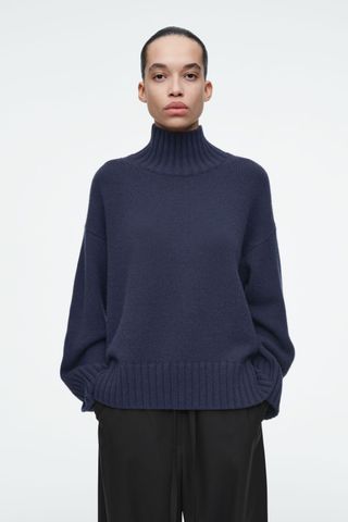 Chunky Pure Cashmere Turtleneck Jumper