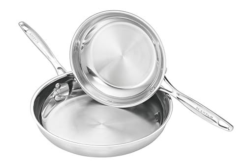 Impact Stainless Steel Fry Pan Set 2pk