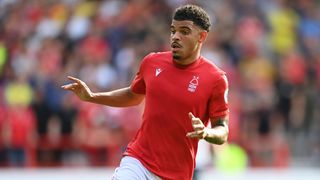 Nottingham Forest's biggest summer signing, Morgan Gibbs-White, in action against Tottenham Hotspur