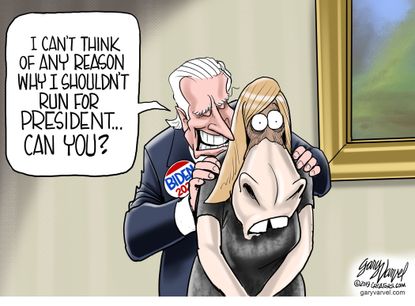 Political Cartoon U.S. Joe Biden 2020 election inappropriate touching