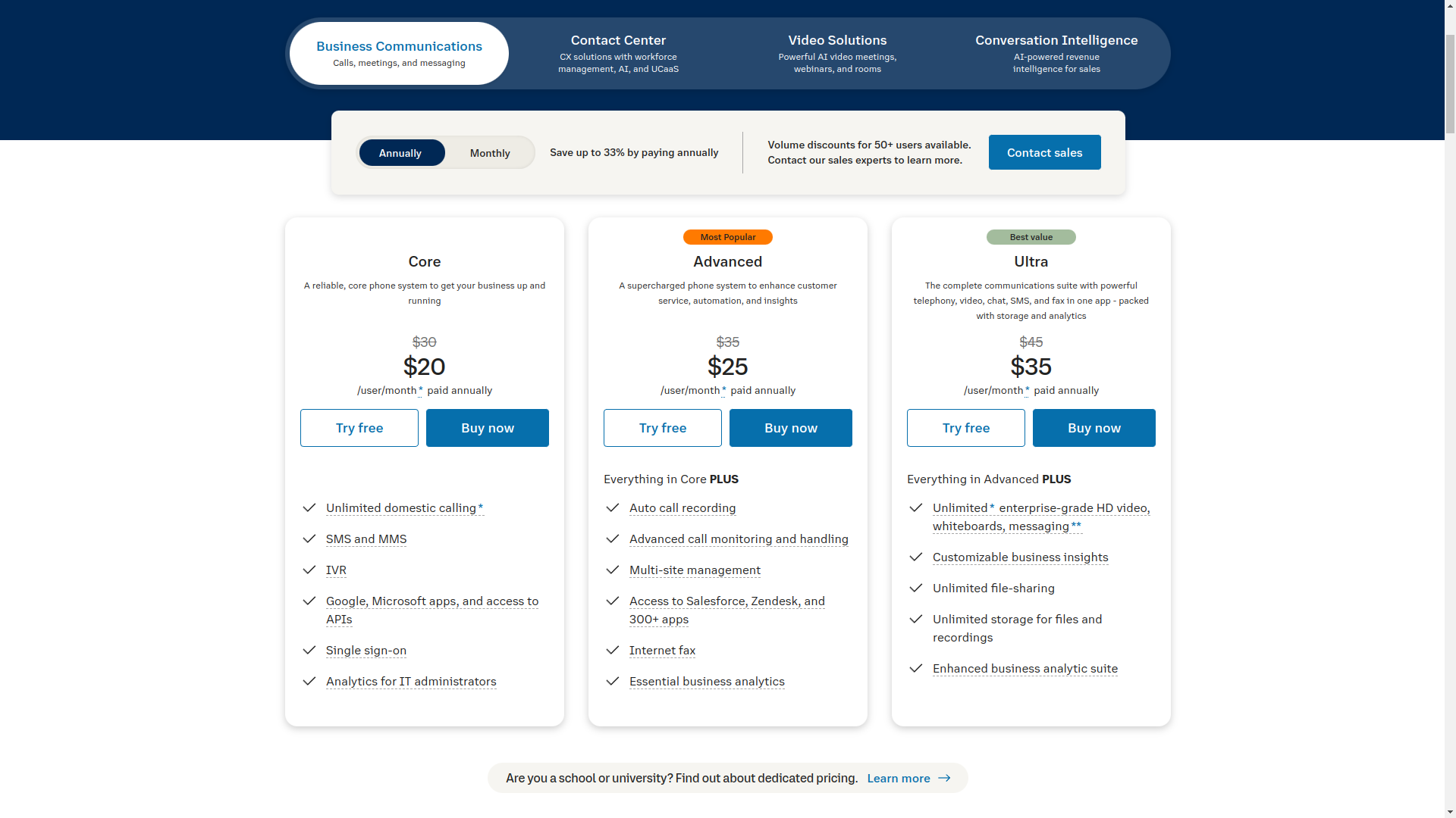 RingCentral Contact Center pricing