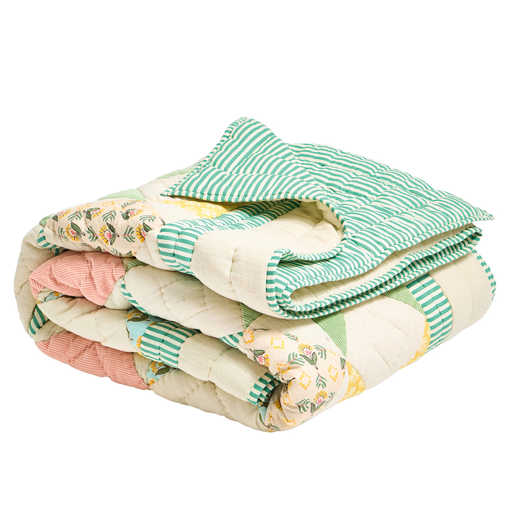 patchwork quilted throw