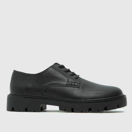 Schuh Loyce Leather Lace Up in Black