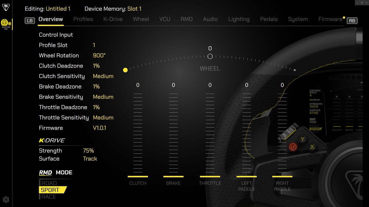 VelocityOne Wheel testing screenshots