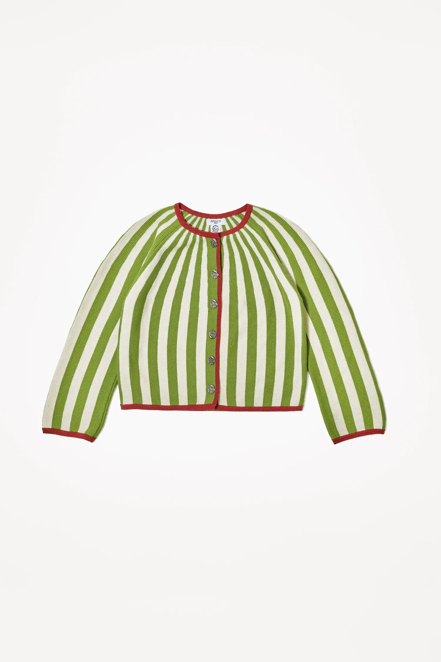 Green Moving Stripe Cardigan — Pipenco Lorena