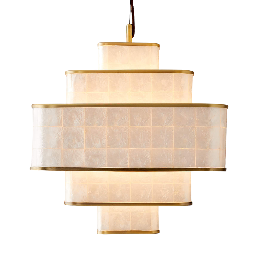 CB2, Ziggurat Capiz Pendant Light