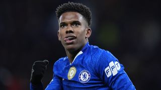 Estevao of Chelsea celebrates after scoring a goal during the UEFA Champions League 2025/26 League.