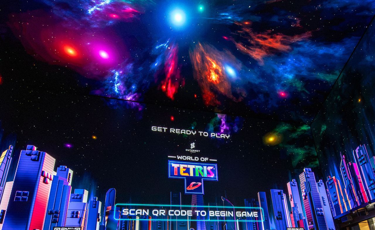 Tetris game screen