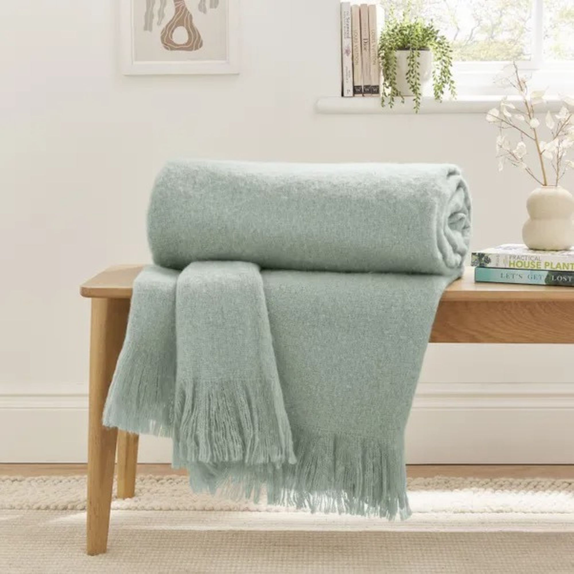 faux mohair throw