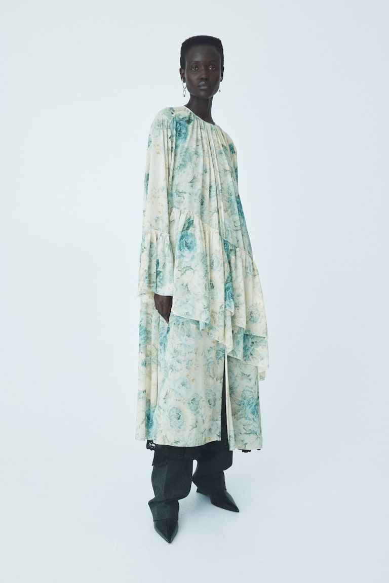 Ruffled Chiffon Dress
