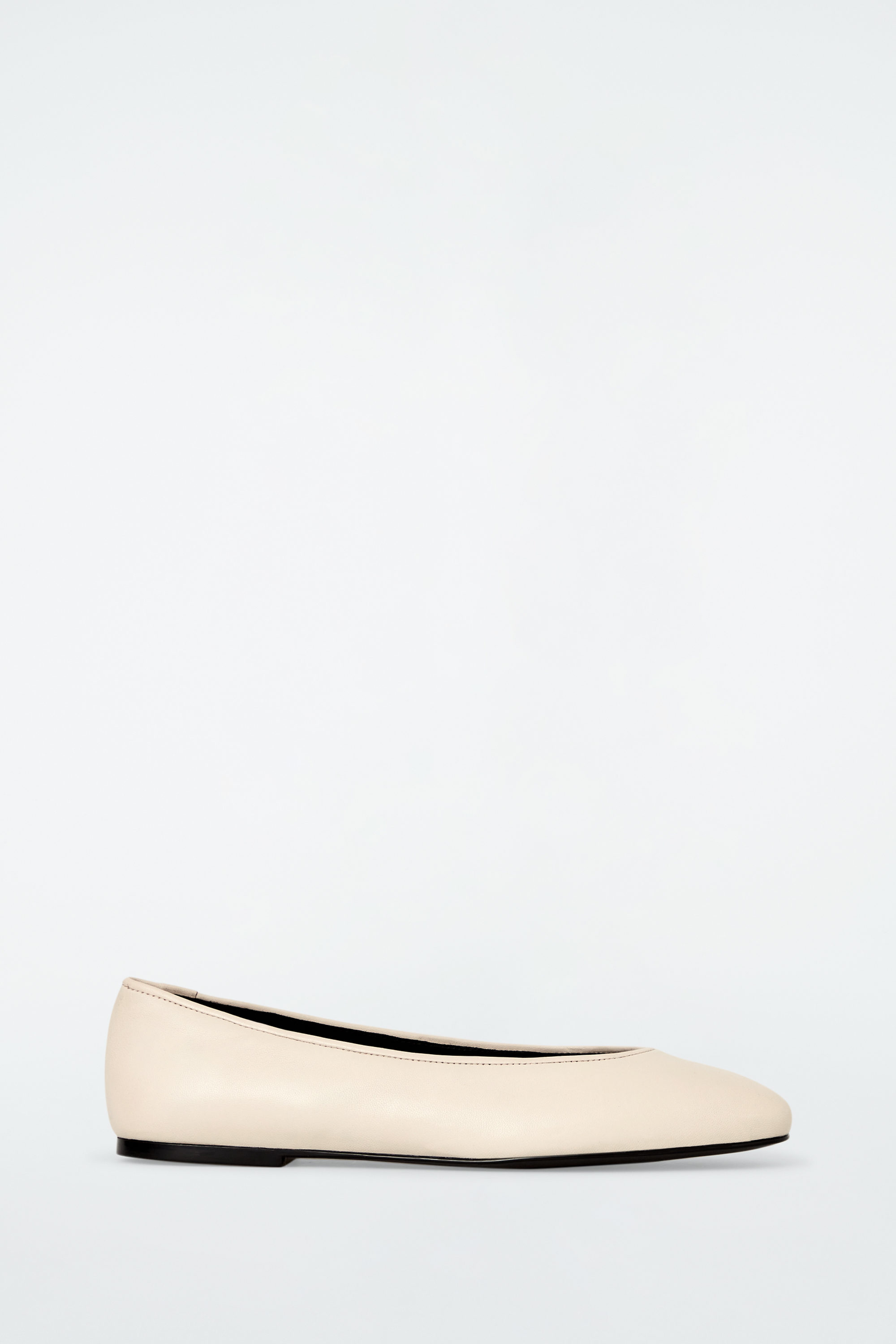 Leather ballerina flat shoes