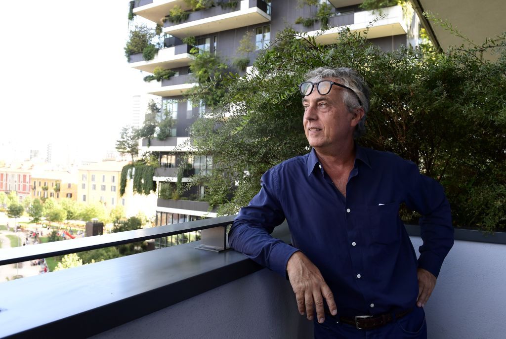 Italian architect and urban planner Stefano Boeri on 5 September, 2017 at the architectural complex designed by Studio Boeri, the &#039;Bosco Verticale&#039; (Vertical Forest) in the Porta Nuova area in Milan