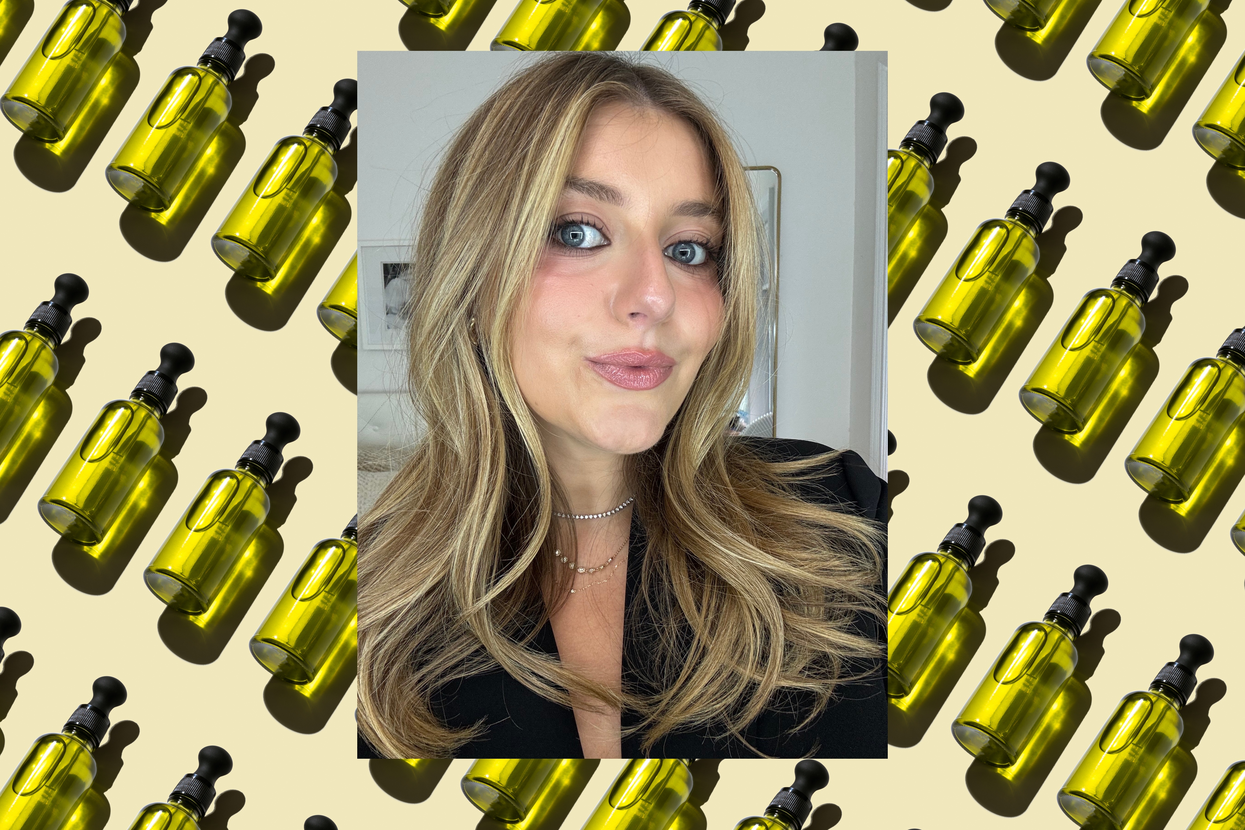 Samantha Holender on a green bottle background